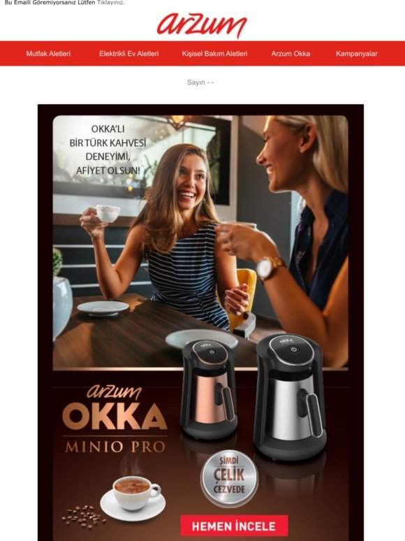 Arzum OKKA ailesi'nin en yeni üyesi çelik cezveye sahip OKKA Minio Pro ile tanışın