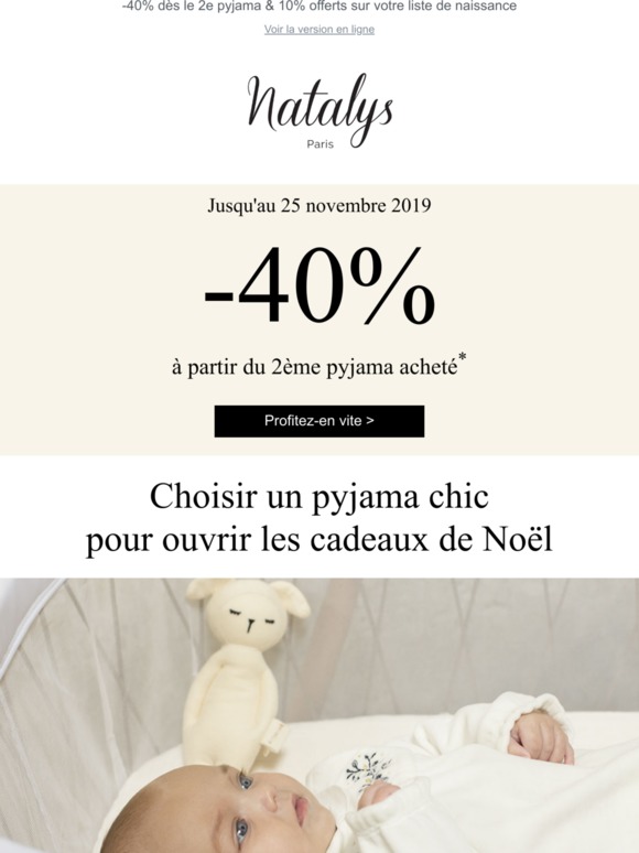 Natalys Regies Derniers Jours De Nos Offres Pyjamas Liste De Naissance Milled