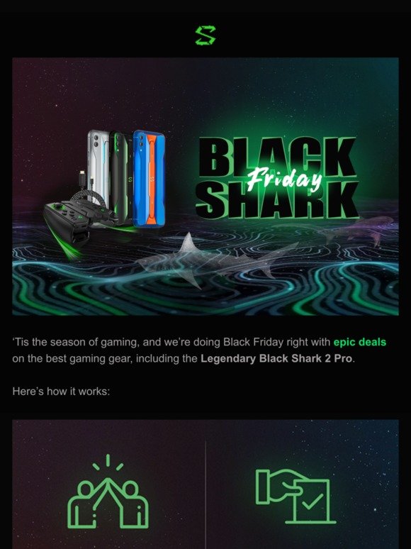 Up to €50/£50 off Legendary Gaming Gear! Black Shark Friday is back!