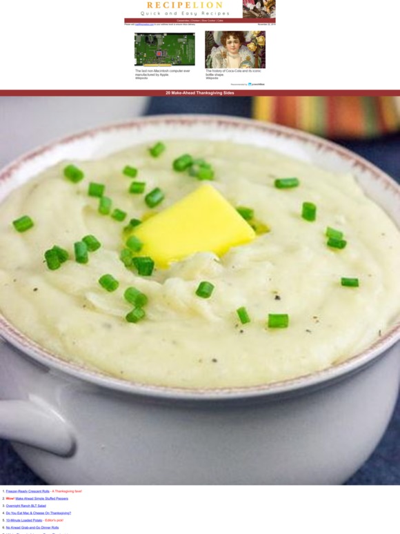 20 Make-Ahead Thanksgiving Sides