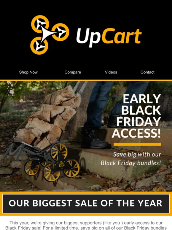 Surprise! You get early access to our Black Friday Sale!