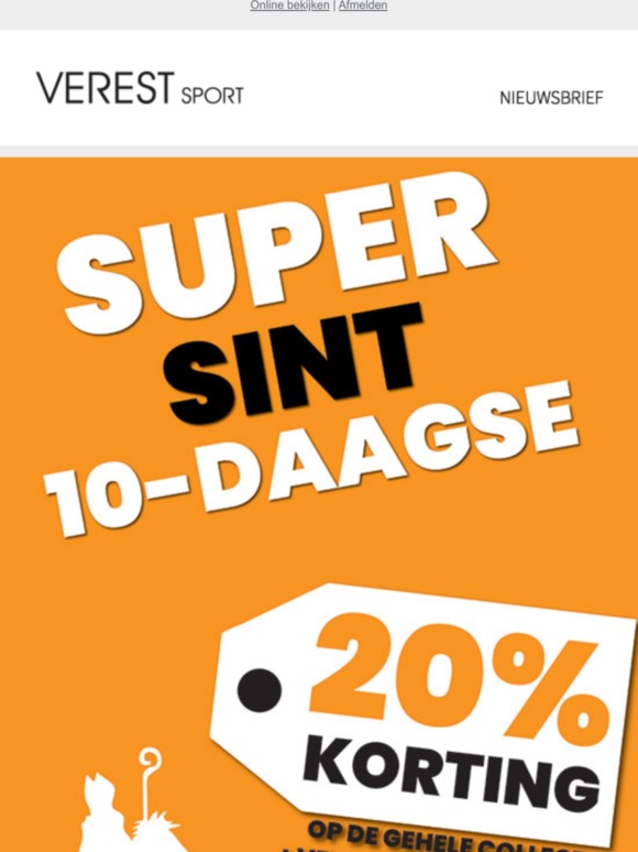 20% KORTING op alles tijdens de Super Sint 10-Daagse
