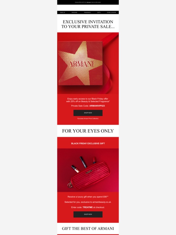 armani beauty discount code uk