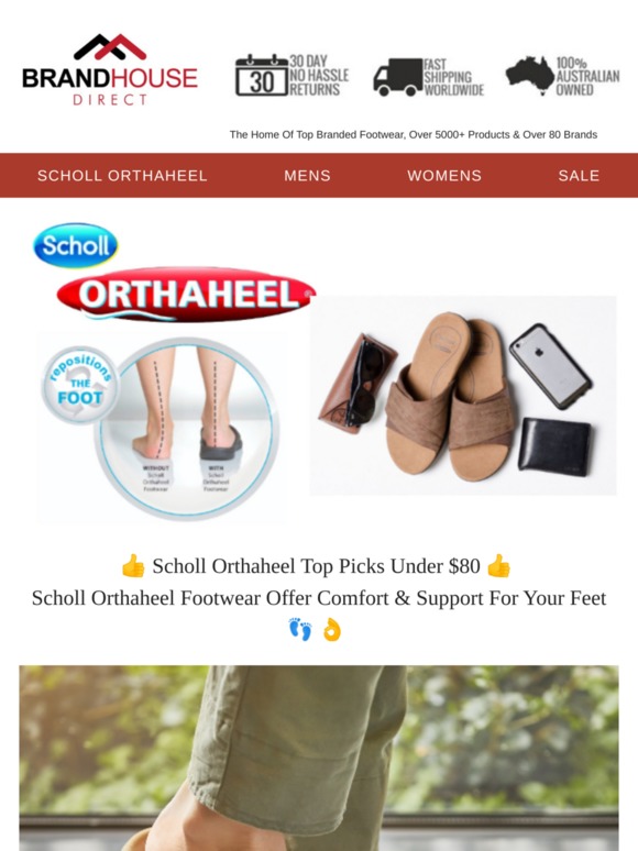 Scholl Orthaheel Samos II Womens Slides Sandals – Brand House Direct