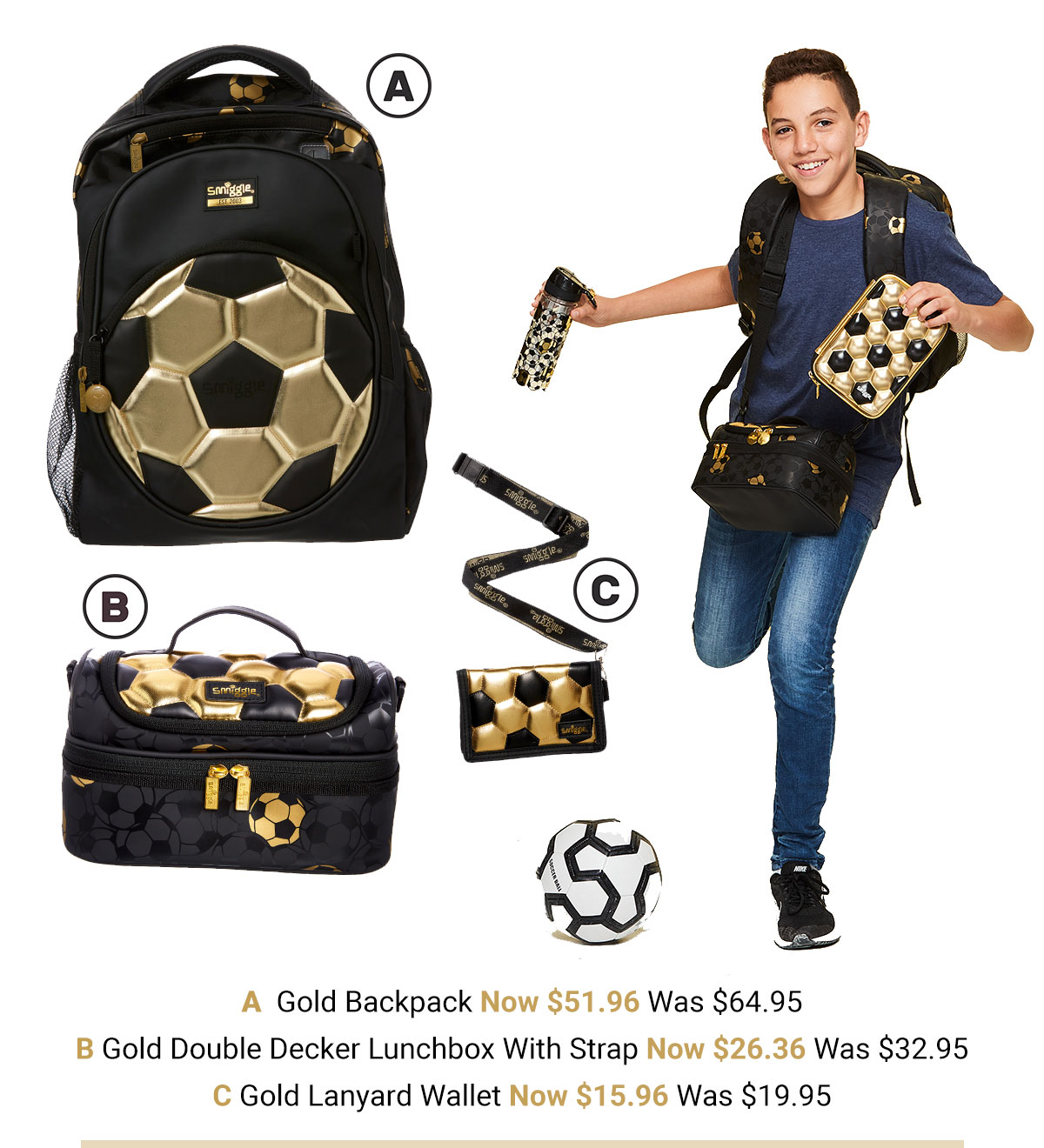 smiggle gold bag