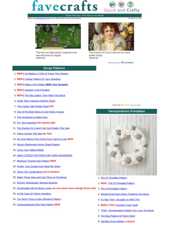 25 Scrap Patterns