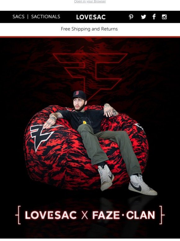LoveSac: Lovesac x FaZe Clan 🎮 The Limited-Edition Sac Just Dropped