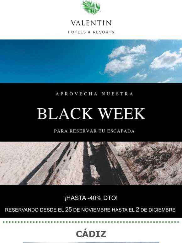 Descuentos exclusivos Black Week en Valentin Hotels!