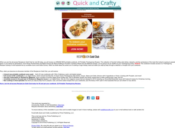 29 Printable Thanksgiving Recipes