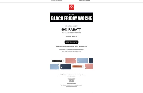 💥 BLACK FRIDAY WOCHE 💥 50% Rabatt auf ALLES 💥