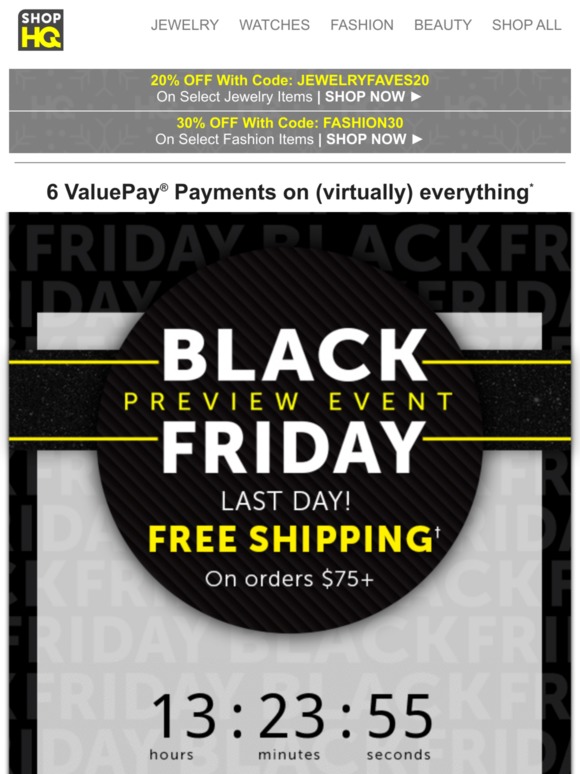 ShopHQ Black Friday Preview 📦 FREE SHIPPING Ends Today! Milled