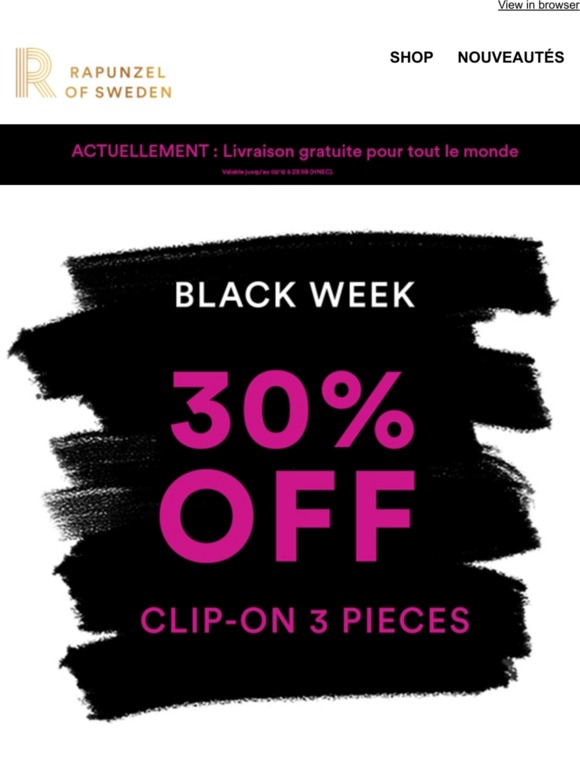 Black Friday prep: 30% off Clip-on set 3 pieces