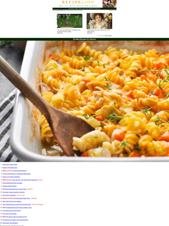 20 Ideal Recipes for Seniors