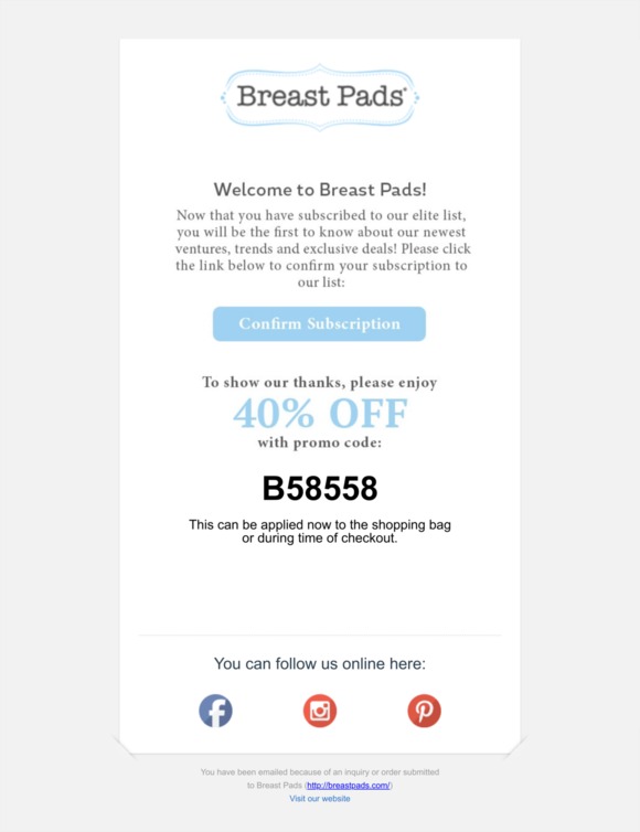 Confirm your subscription to our Mailing List.