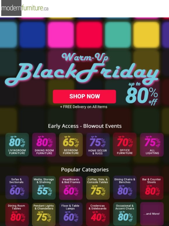 Black Friday Warmup Starts NOW - Up to 80% OFF