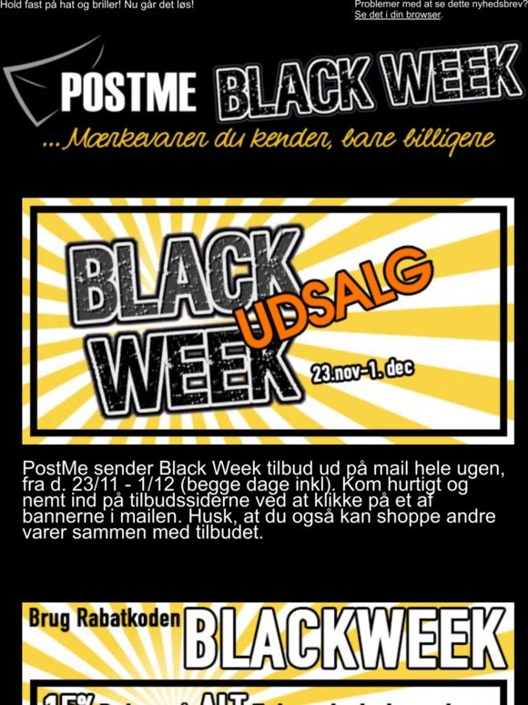 PostMeDental.com KOO: Black Week! 15% Rabat på alle dental-varer de næste 48 timer! |