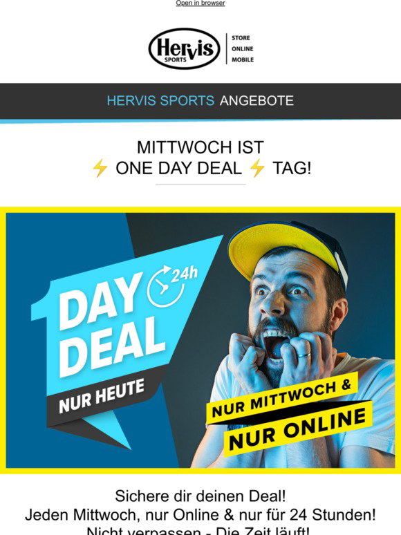 Hervis At Nur Online Nur Heute 1 Day Deal Milled