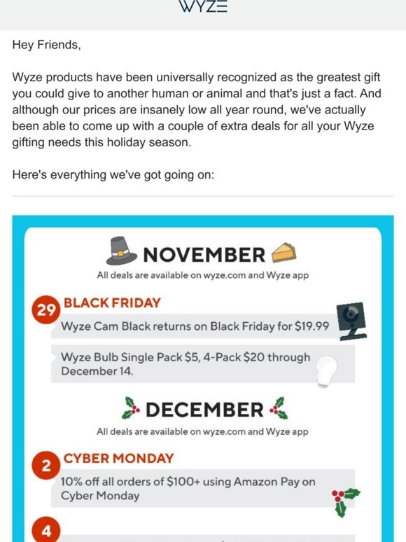 November Newsletter - An Update on Outdoor Cam and Black Friday Deals for Days