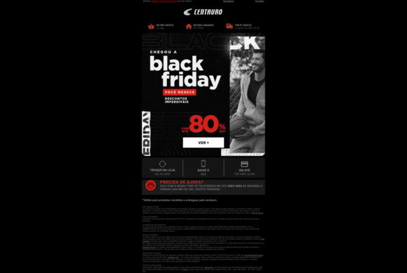 Centauro: 📣 Chegou a BLACK FRIDAY! Com até 80% OFF! | Milled