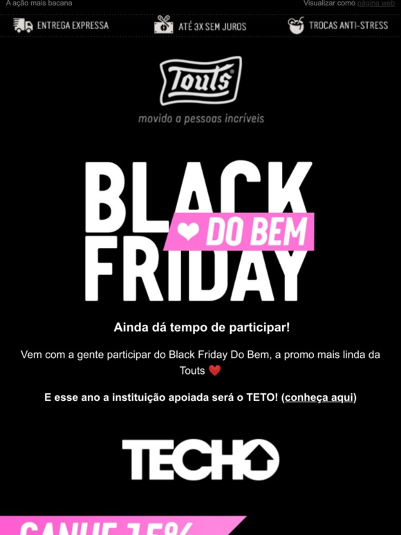 Vem pro Black Friday do Bem ❤ Ainda dá!