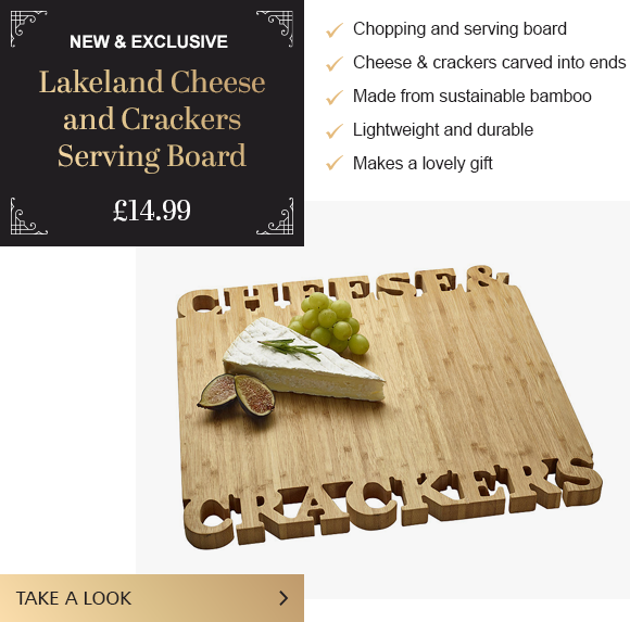 Lakeland Cheese and Crackers Bamboo Serving and Chopping Board 