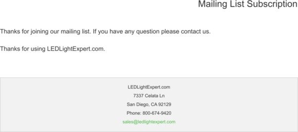 LEDLightExpert.com: You have joined the mailing list