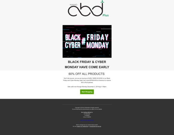 EARLY BIRD BLACK FRIDAY 60% OFF