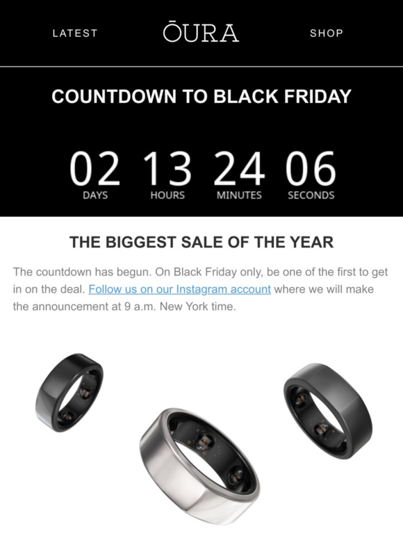 Oura ring sale black friday