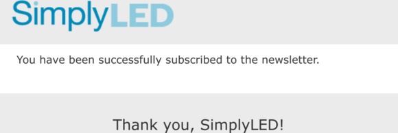 Newsletter subscription success