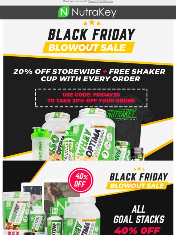 🚨 BLACK FRIDAY! FREE Shaker with every order + 20% Store-wide!
