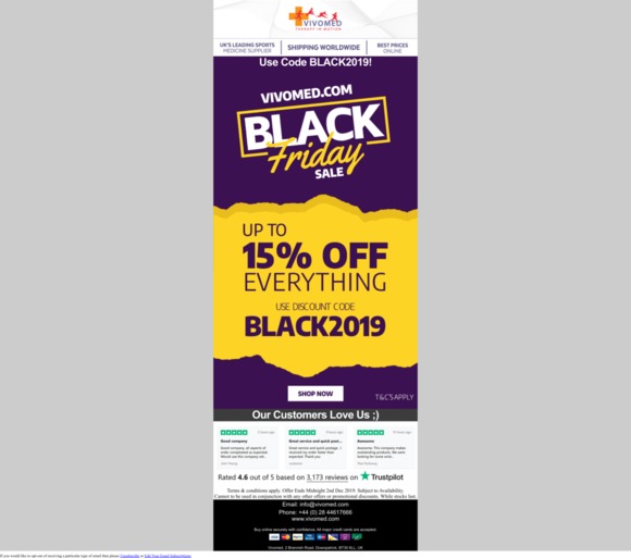 Black Friday Event - Up To 15% Off Everything!