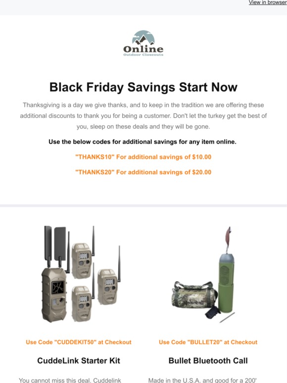 Black Friday Deals on Hunting Gear - Coupons Inside