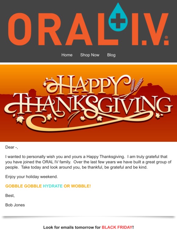 Happy Thanksgiving from Oral IV! 🦃