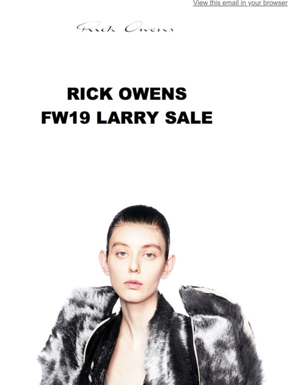 Rick Owens RICK OWENS SALE Milled