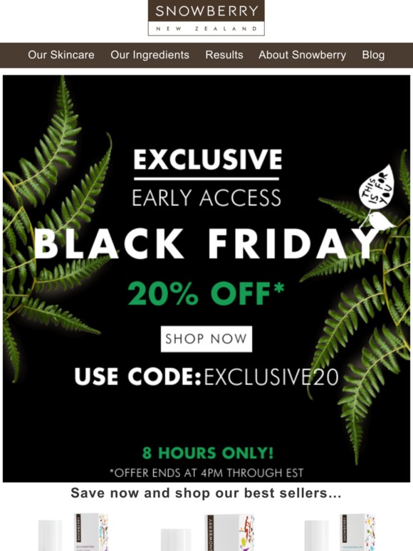Early Access | 20% off Everything Starts Now