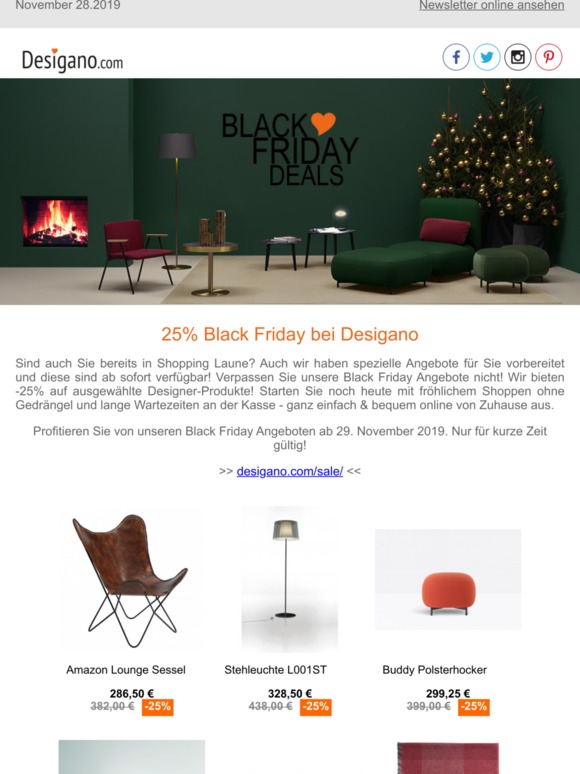 Newsletter November 2019 "Desigano: Black Friday"