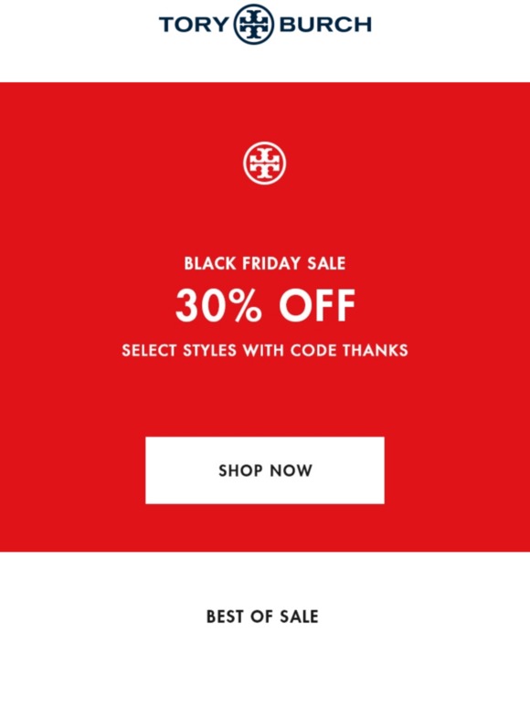 tory burch sale code