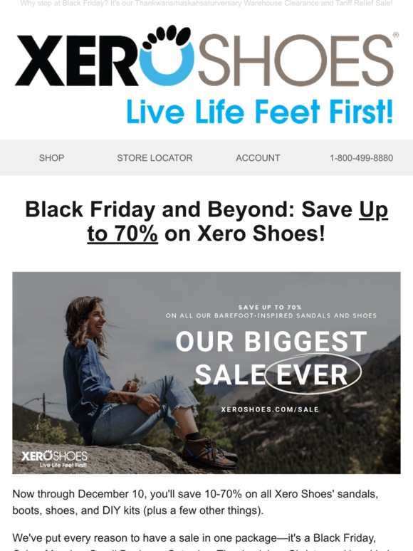 xero shoes black friday sale