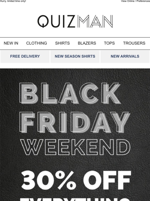 30% OFF EVERYTHING 💥 Black Friday Weekend