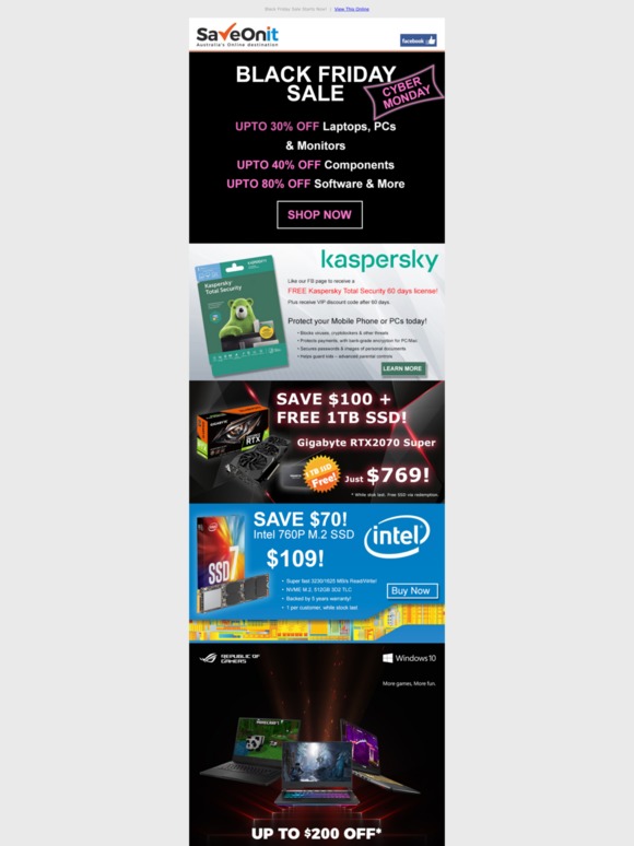 Black Friday Sale On Now!  More deals online!