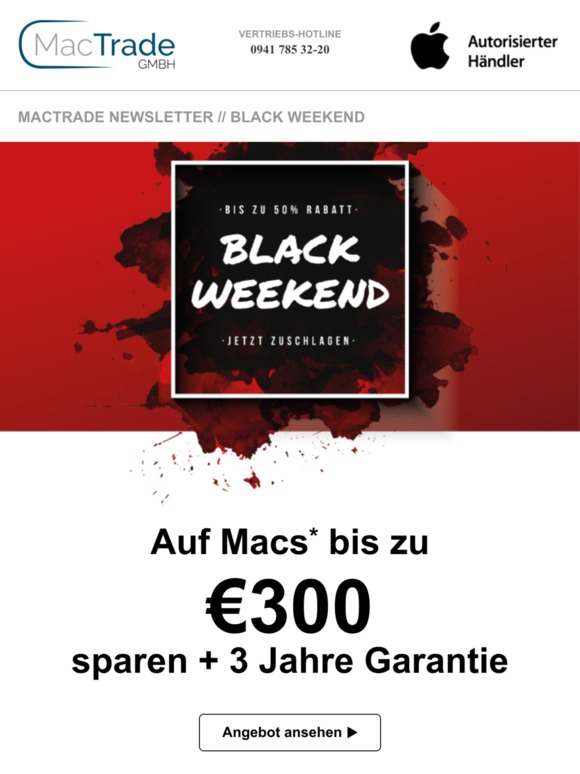 BlackWeekend Deals bei MacTrade
