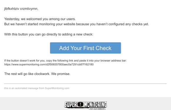 The check isn’t going to configure itself ;)
