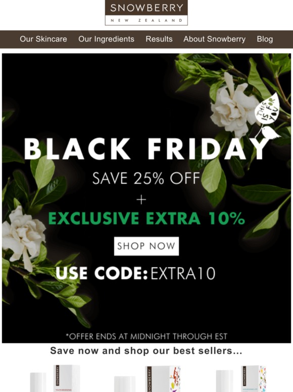 Today Only! | 25% off Everything +  Extra 10%