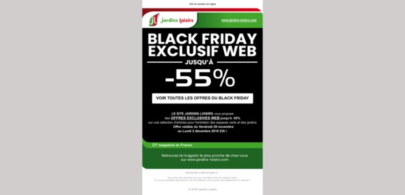 BLACK FRIDAY chez Jardins Loisirs - Opportunités du week-end