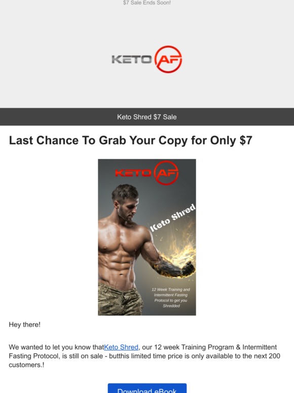 Grab Your Copy of Keto Shred - Just $7