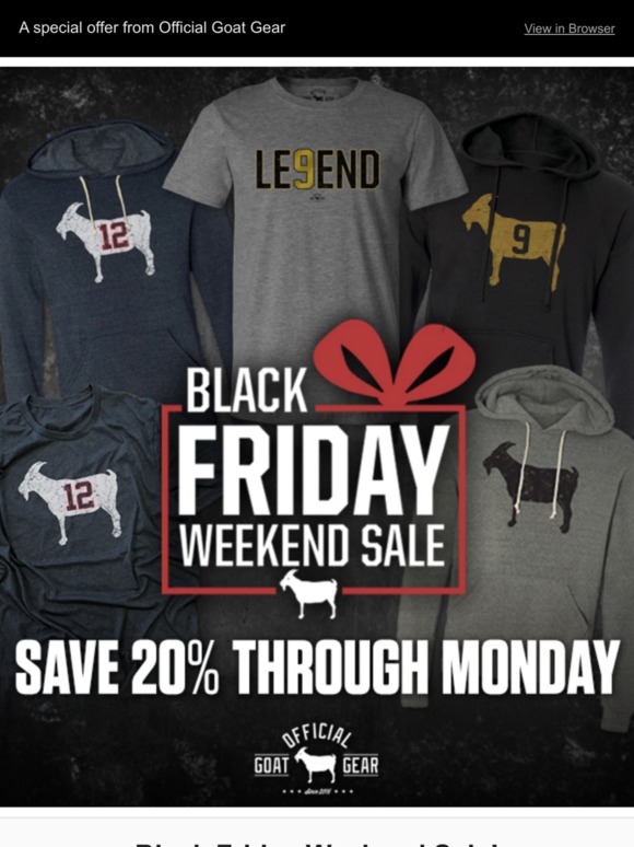 Black Friday Weekend Sale starts now! - Official Goat Gear