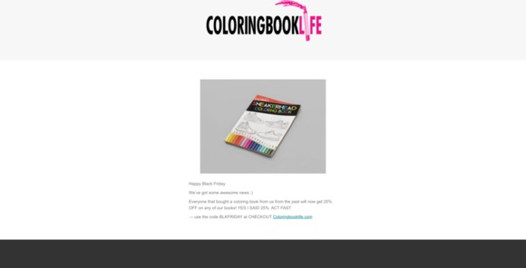 Black Friday Sale  still going for our coloring book 😄