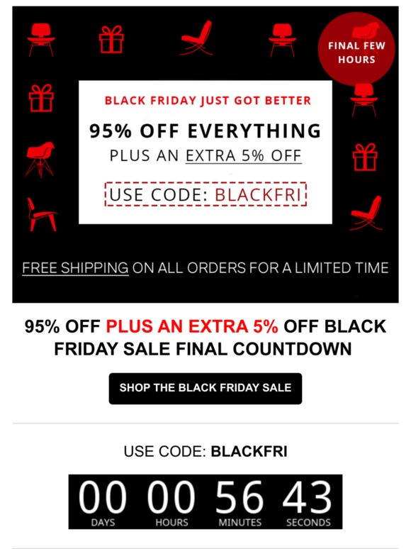 Black Friday Countdown - 6 Hours left! 95% off PLUS an extra 5%