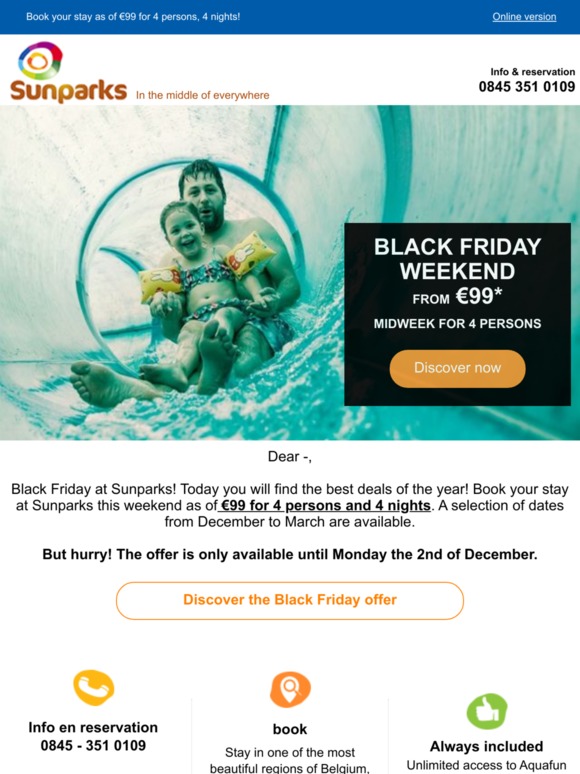 Black Friday at Sunparks!
