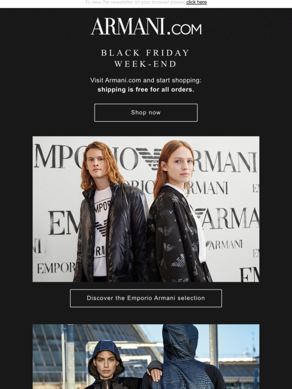 Emporio Armani Black Friday has begun Milled